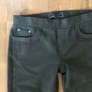 Dark green suede pants